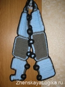 шарф крючком для детей